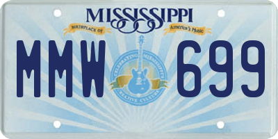MS license plate MMW699