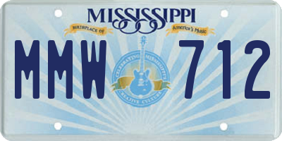MS license plate MMW712