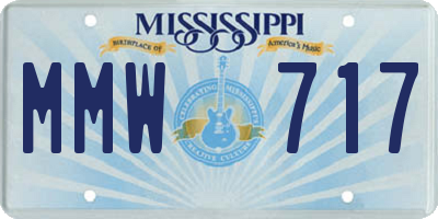 MS license plate MMW717