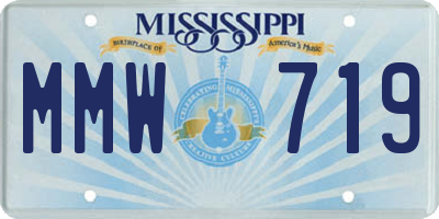 MS license plate MMW719