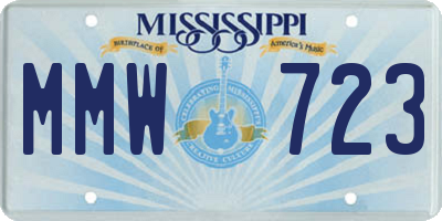 MS license plate MMW723