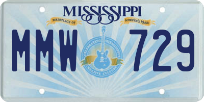 MS license plate MMW729