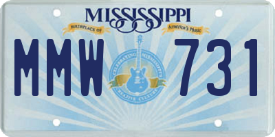 MS license plate MMW731