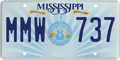 MS license plate MMW737