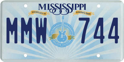 MS license plate MMW744