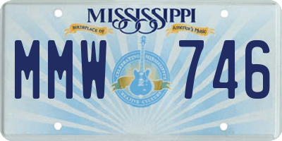 MS license plate MMW746