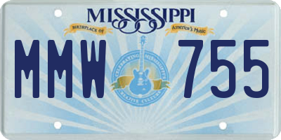 MS license plate MMW755