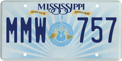 MS license plate MMW757