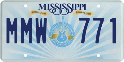 MS license plate MMW771
