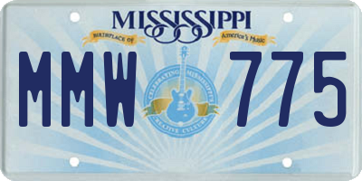 MS license plate MMW775