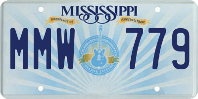 MS license plate MMW779