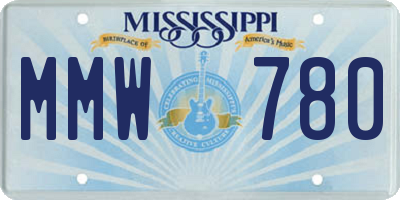 MS license plate MMW780