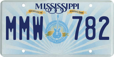MS license plate MMW782