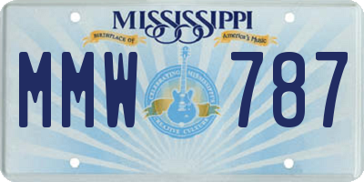 MS license plate MMW787