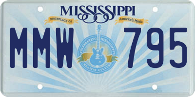 MS license plate MMW795