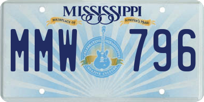 MS license plate MMW796