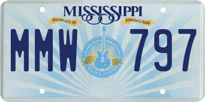 MS license plate MMW797