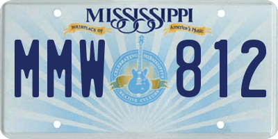 MS license plate MMW812