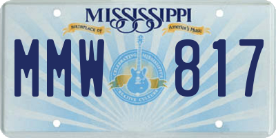 MS license plate MMW817