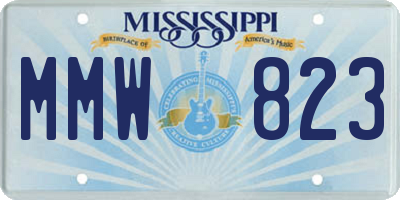 MS license plate MMW823