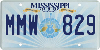 MS license plate MMW829