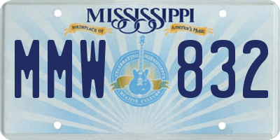 MS license plate MMW832