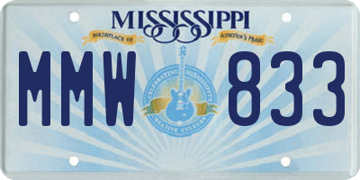 MS license plate MMW833