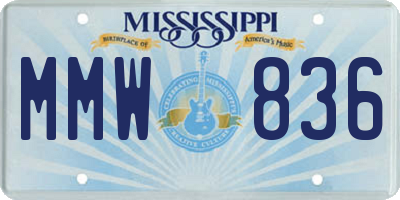 MS license plate MMW836