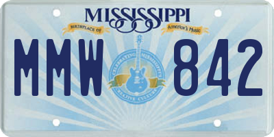 MS license plate MMW842