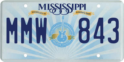 MS license plate MMW843