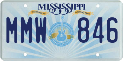 MS license plate MMW846