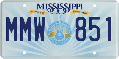 MS license plate MMW851