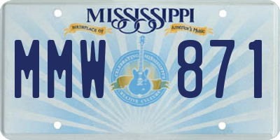 MS license plate MMW871