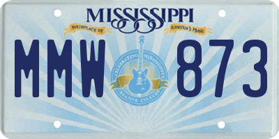 MS license plate MMW873