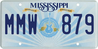 MS license plate MMW879