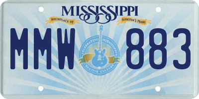 MS license plate MMW883