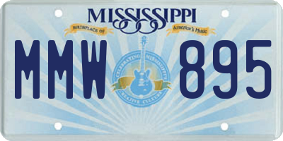 MS license plate MMW895