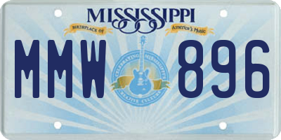 MS license plate MMW896