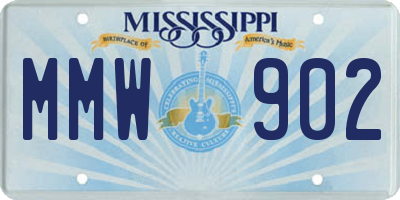 MS license plate MMW902