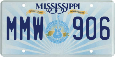 MS license plate MMW906