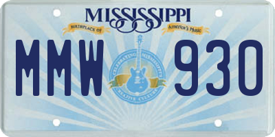 MS license plate MMW930