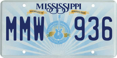 MS license plate MMW936