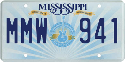 MS license plate MMW941
