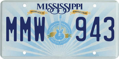 MS license plate MMW943