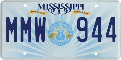 MS license plate MMW944