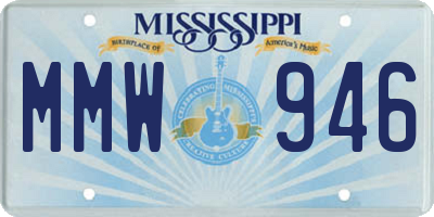 MS license plate MMW946
