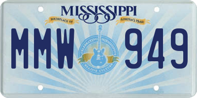 MS license plate MMW949