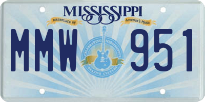 MS license plate MMW951