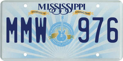 MS license plate MMW976