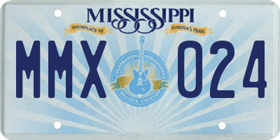 MS license plate MMX024